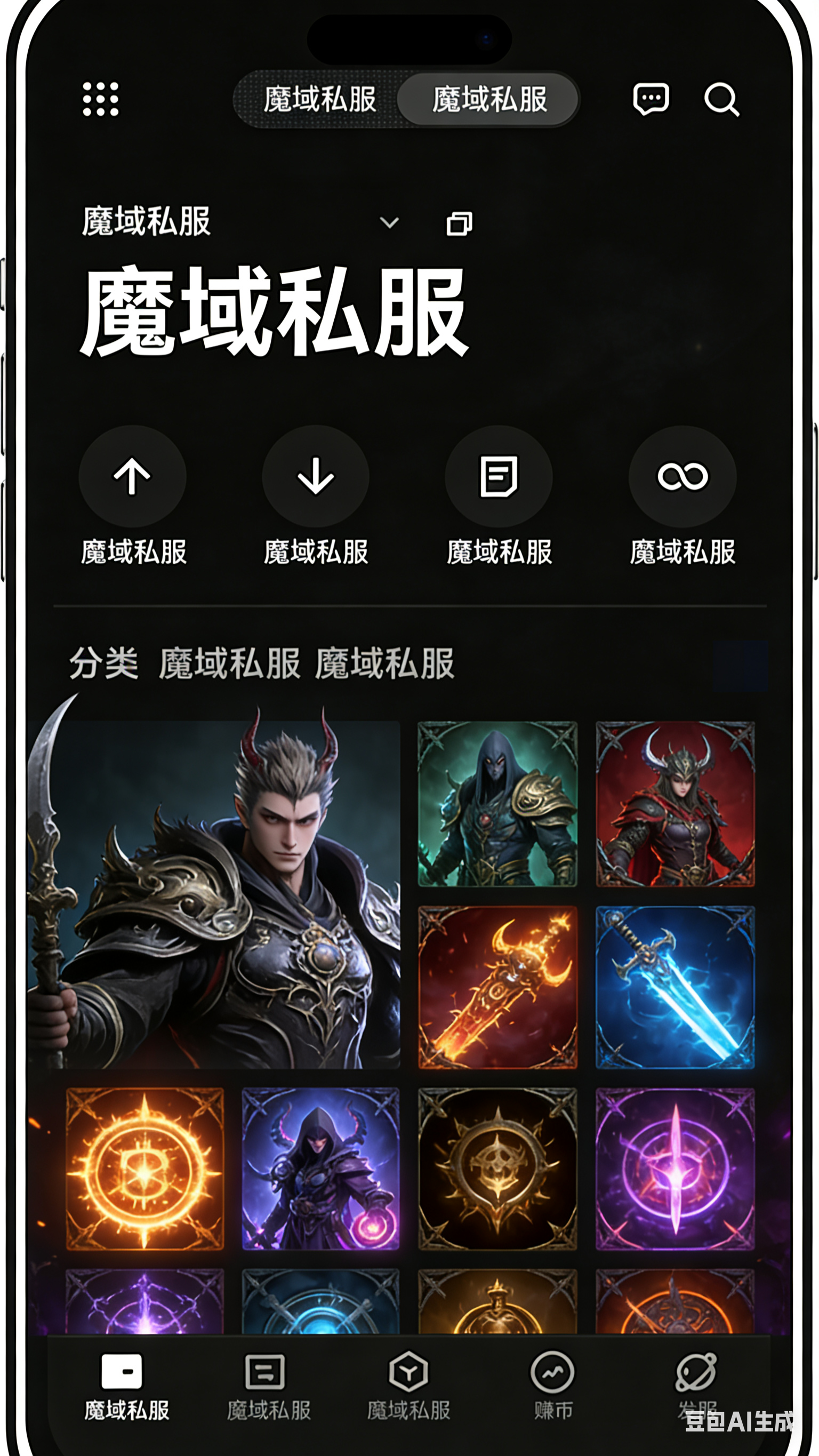魔域私服军团战团战界面